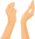 Hands reaching towards the sky Ã¢â¬â vector illustration Royalty Free Stock Photo